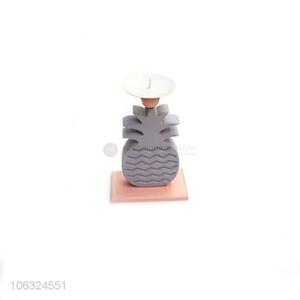 China Supply Home Decor  Wooden Pineapple Shape Candle Holder