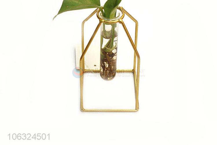 Good Quality Home Decorative Gold Metal Frame Candle Holder