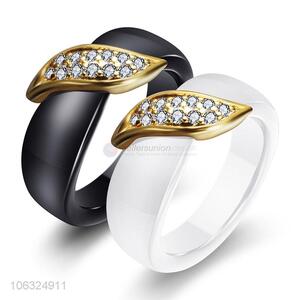 Wholesale Black White Couple Gift Ceramic Finger Ring