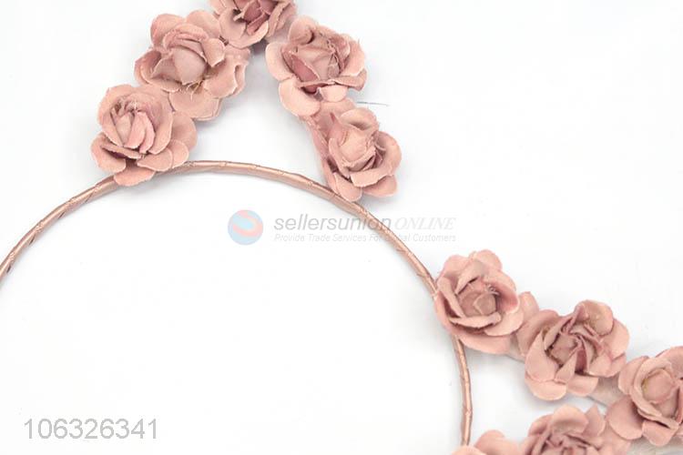 Fashion Animal Cat Ears Hair Clasp With Flowers