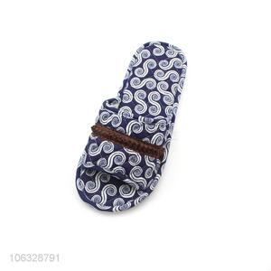 New Model Open Toe Style Cotton  Jacquard Home Man Women Slippers