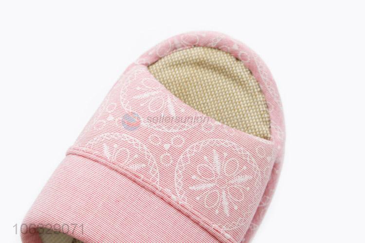 Hot Style Open Toe Linen Fabric Men Women Home Slippers