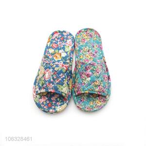 Wholesale Custom Printing Cloth Lady Woman Flat Slipper