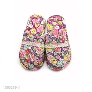 Best Sale Soft Design Indoor Slippers Cotton Closed Toes Slipper