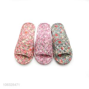 Best Sale Cotton Cloth Printing Women'S Indoor Slipper