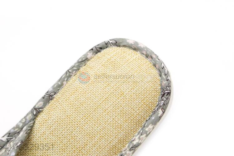 Cheap Wholesale Comfortable Linen Open Toe Home Slipper