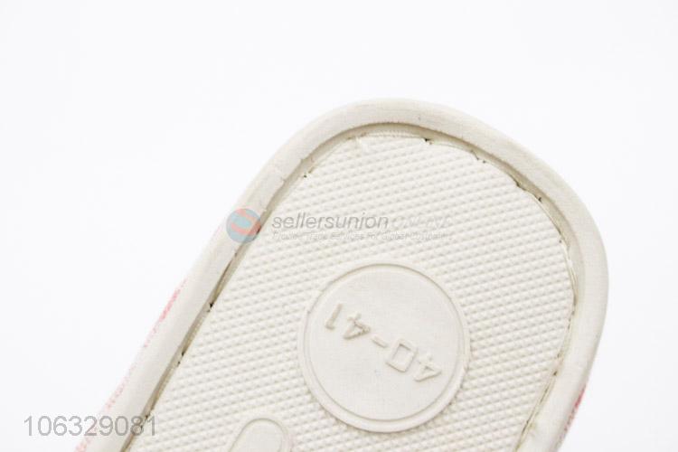 New Open Toe Indoor Floor Printing Linen Non-Slippers Slippers