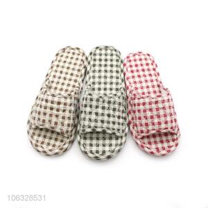 Best Quality Cotton Cloth Open Toe Printed Indoor Slipper