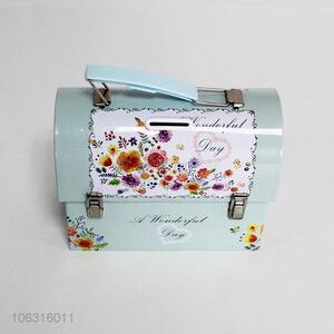 Good quality delicate floral handbag shape money box