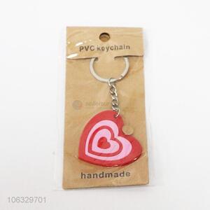 Good price cartoon heart keyring pvc key chain