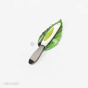 Promotional leaf printed handle stainless steel butter knife