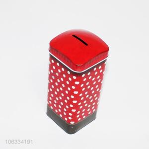 Low price custom iron money box tin piggy bank