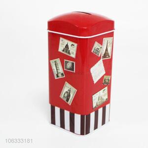 Premium quality mailbox shaped tinplate money box for kids