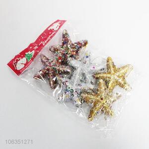 New product 6pcs pentagram shaped Christmas ornaments