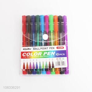 Bulk price 10pcs plastic ball-point pens color pens