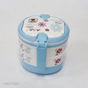 Hot selling round portable plastic lunch box