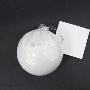 Factory directly supply festival ornaments white glass Christmas balls