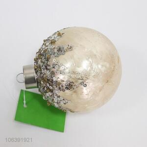 Creative design glass Christmas ball with sequins for decoration