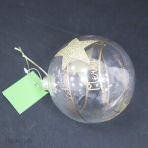 Newly designed delicate fashion clear Christmas glass ball