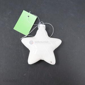 Wholesale Christmas tree decoration white puffy star pendant