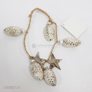 Promotional price Xmas decoration plastic pinecone pendants