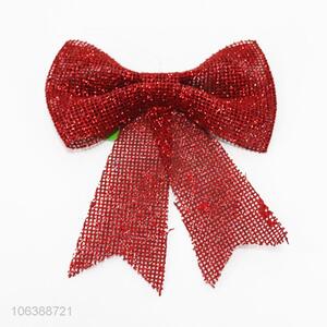 Cheap price red bow shape Christmas decoration