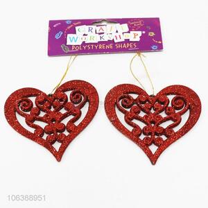 New product 2pcs heart shape Christmas decoration ornaments