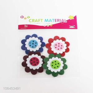 Custom flowers pattern felt sticker clothing accessories