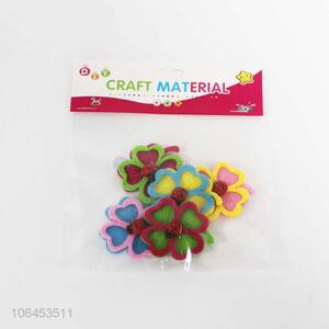 Factory supply flower shaped felt stickers garment accessories