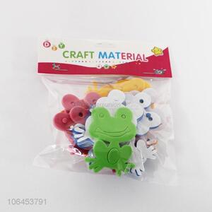 Wholesale cute frog shaped EVA sticker for kids