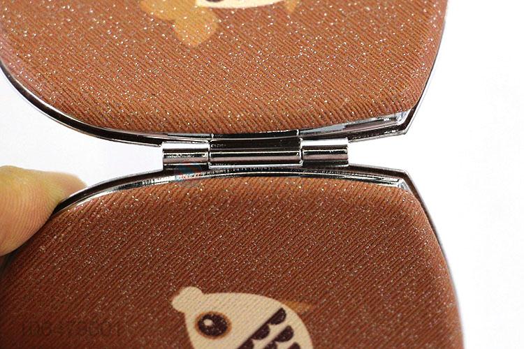 Wholesale Lovely Heart Shape Foldable Makeup Mirror