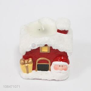 Customized Christmas ornaments ceramic candle holder with house design