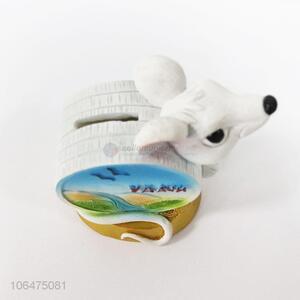Good quality home ornaments mouse shaped resin money box