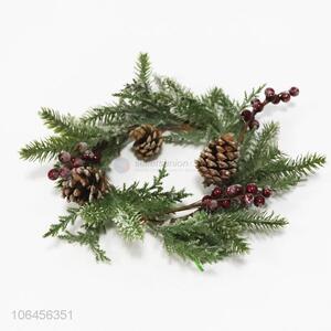 Hot Sale Item Wreath Pine Twigs Pine Cone Christmas Decoration