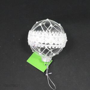 Unique decorative hanging lace embellished glass balls for Christmas tree