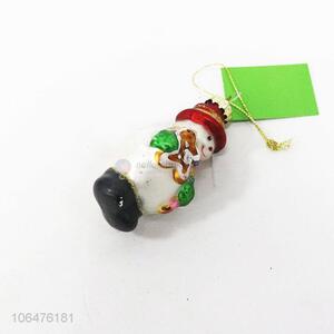 Factory promotions Christmas decoration hanging glass snowman figurine