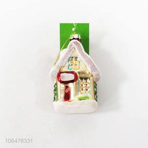 Wholesale Christmas decoration painted glass house