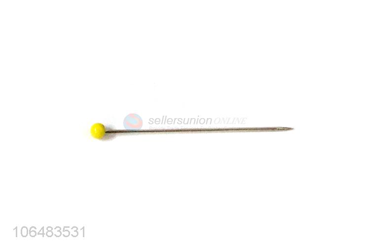 Promotional colorful round head straight pins dressmaking pearl sewing needle