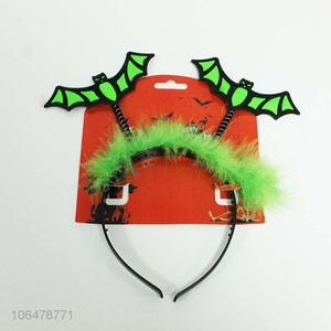 Excellent quality Halloween decoration bat design feather headband