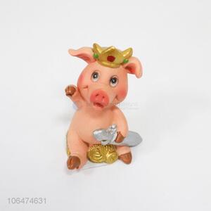 Creative Design Pig Shape Resin Ornament