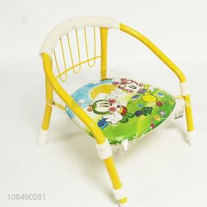 Hot selling cartoon baby dining chair kids iron back-rest chair