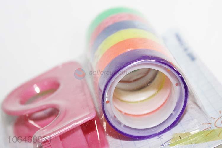 Most popular 6 colors stationary tape set for office and students
