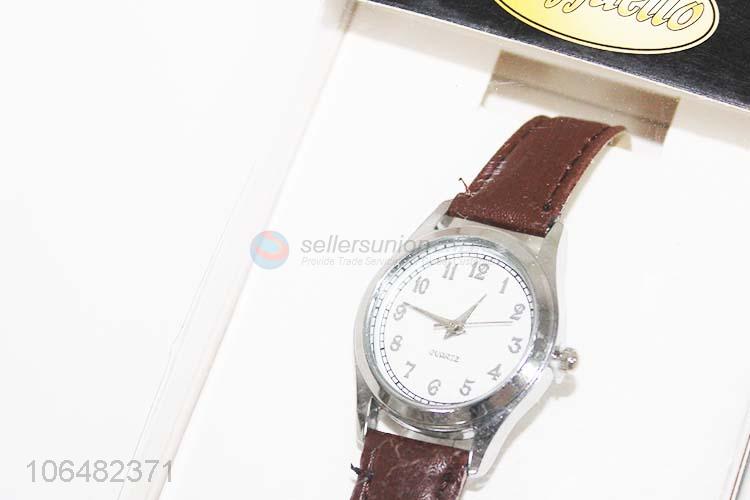 Low price women classic 30mm wrist watch with pu strap