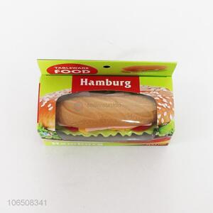 Wholesale simulation hamburger toy plastic kitchen toy for kids