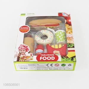 Best selling children pretend toys hamburger cake donut set toy