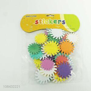 Unique design sun shape colorful sticker for kids