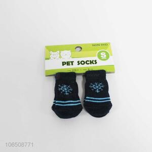 High sales pet supplies non-slip small snowflake knitted pet socks for winter