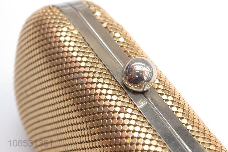 Premium Quality Gold Glitter Rhinestone Clutch Evening Handbag