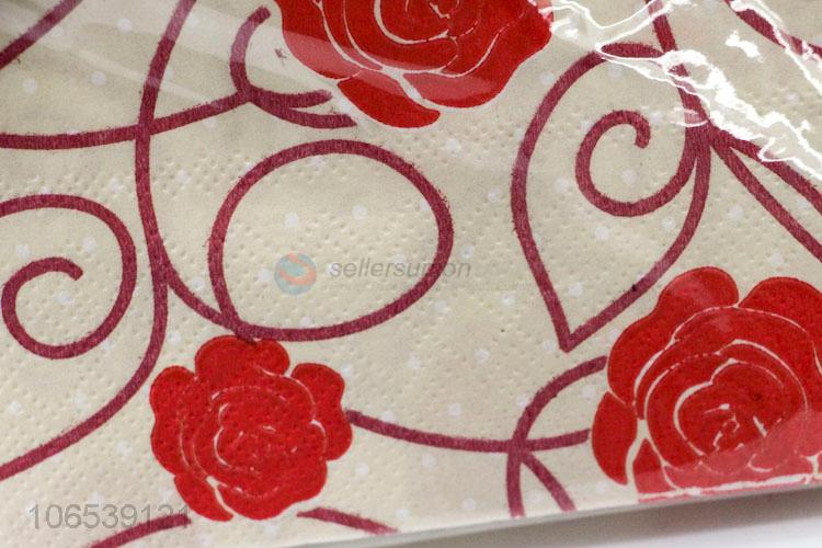 Superior quality fancy design decorative printed paper napkin