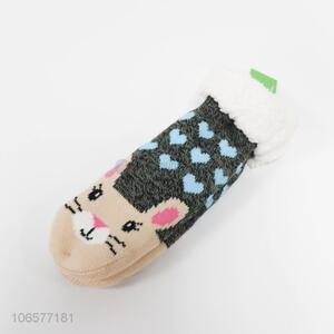 Cute design winter warm indoor fluffy floor socks women socks